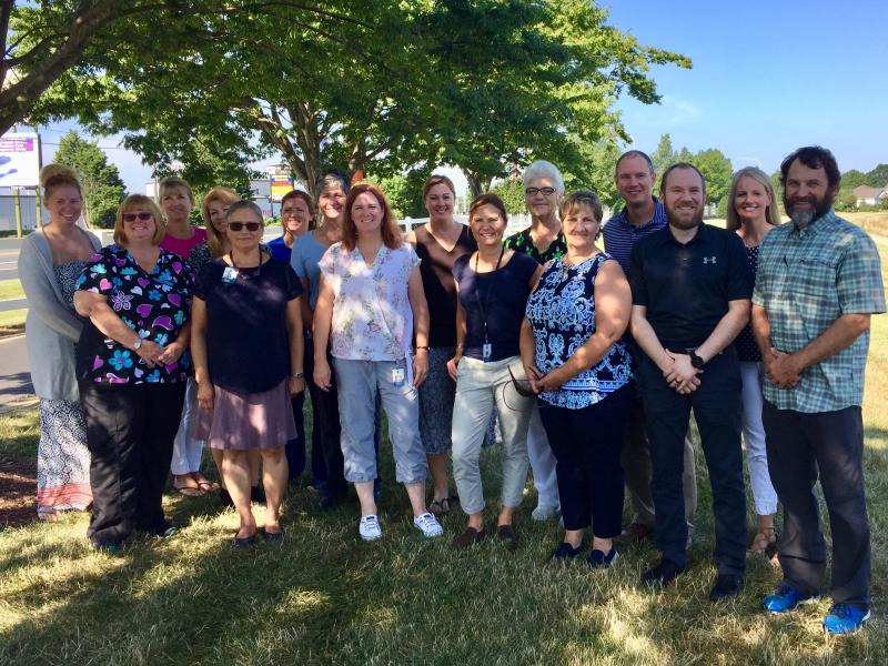 Summit Orthopaedic Home Care team members shown are in back (l-r) Mandy Szymanski; Kim Jester, PT; Michelle Roop, RN; Christina Connors, OT; Cathy Amberman, PT; Leigh Ann Burke, RN; Wanda Whitman, RN; Eric Reinhold, PT; and Sarah Reinhold, PT. In front are Debbie Hoke, RN; Norma Estevez, RN; Mary Teletchea, PT; Danielle Barthelmess, PT; Michael McKenny, PT; Jan Frank, RN; and Graham Robbins, PT. SUBMITTED PHOTO